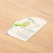 Invitations En Acrylique Marges et mariage Fête des mariées moderne (Poser)