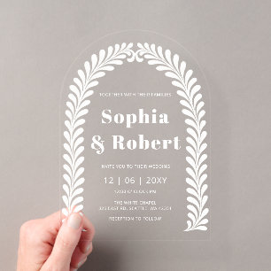 Invitations En Acrylique Mariage à la Talavera Bleue Mexicaine