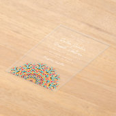 Invitations En Acrylique Mariage Abstrait rétro espagnol Mandala (Poser)