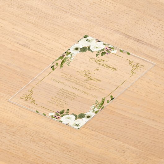 Invitations En Acrylique Mariage acrylique (Poser)