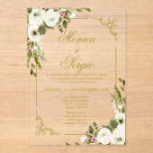 Invitations En Acrylique Mariage acrylique (Recto)