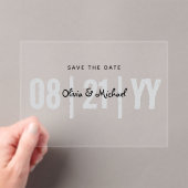 Invitations En Acrylique MARIAGE acrylique BUDGET Enregistrer Date Minimali (In situ (ordinateur de poche))