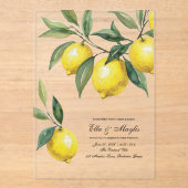 Invitations En Acrylique Mariage Acrylique Citron (Recto)