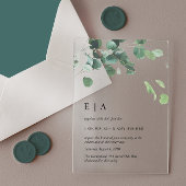Invitations En Acrylique Mariage acrylique invite Eucalyptus