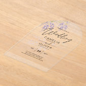 Invitations En Acrylique Mariage ACRYLIQUE Invite Fleurs de Wisteria Clair (Poser)