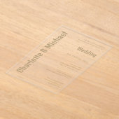 Invitations En Acrylique Mariage ACRYLIQUE Invite GOLD TEXT Bold Modern (Poser)