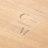 Invitations En Acrylique Mariage ACRYLIQUE Invite GOLD TEXT Minimal Bold (Poser)