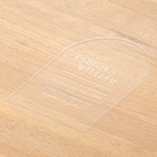 Invitations En Acrylique Mariage ACRYLIQUE Invite LE TEXTE BLANC Initiales  (Poser)