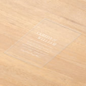 Invitations En Acrylique Mariage ACRYLIQUE Invite LE TEXTE BLANC Initiales  (Poser)