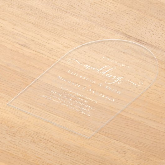 Invitations En Acrylique Mariage ACRYLIQUE Invite LE TEXTE BLANC Initiales  (Poser)