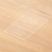 Invitations En Acrylique Mariage ACRYLIQUE Invite LE TEXTE BLANC Initiales  (Poser)