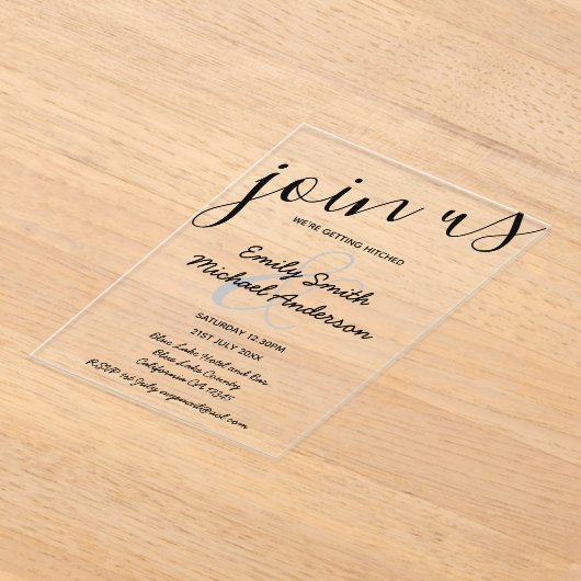 Invitations En Acrylique Mariage ACRYLIQUE Invite LE TEXTE NOIR Initiales e (Poser)