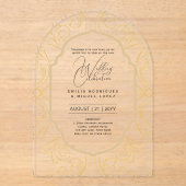 Invitations En Acrylique Mariage ACRYLIQUE Invite LE TEXTE NOIR Initiales e (Recto)