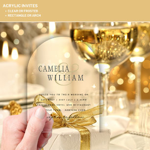 Invitations En Acrylique Mariage ACRYLIQUE Invite LE TEXTE NOIR Initiales e