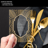 Invitations En Acrylique Mariage ACRYLIQUE Invite LE TEXTE NOIR Initiales e