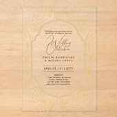 Invitations En Acrylique Mariage ACRYLIQUE Invite LE TEXTE NOIR Initiales e (Recto)