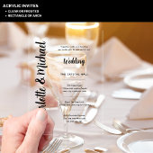 Invitations En Acrylique Mariage Acrylique invite Transparent Bold Moderne