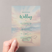 Invitations En Acrylique Mariage ACRYLIQUE Inviter Plage tropicale Coucher  (In situ (ordinateur de poche))