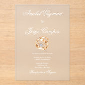 Invitations En Acrylique Mariage acrylique mariage or (Recto)