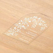 Invitations En Acrylique Mariage Arch Botanique Blanc (Poser)