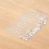 Invitations En Acrylique Mariage Arch Floral Fardé (Poser)