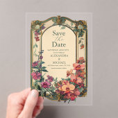 Invitations En Acrylique Mariage Art Nouveau classique (In situ (ordinateur de poche))