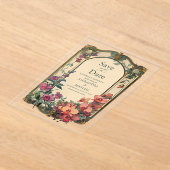 Invitations En Acrylique Mariage Art Nouveau classique (Poser)