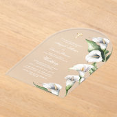 Invitations En Acrylique Mariage avec Arches de Lys Calla (Poser)