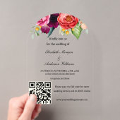 Invitations En Acrylique Mariage avec code QR moderne (In situ (ordinateur de poche))