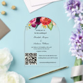 Invitations En Acrylique Mariage avec code QR moderne (Insitu (Mariage))
