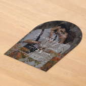Invitations En Acrylique Mariage avec script de superposition sombre de pho (Poser)