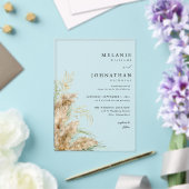 Invitations En Acrylique Mariage Beachy Boho Herbe de Pampas 2 (Insitu (Mariage))