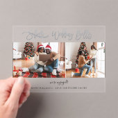 Invitations En Acrylique Mariage Bells Multi Photo Fiançailles (In situ (ordinateur de poche))