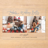 Invitations En Acrylique Mariage Bells Multi Photo Fiançailles (Recto)