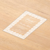 Invitations En Acrylique Mariage Blanc en Dentelle (Poser)