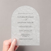 Invitations En Acrylique Mariage blanc rustique simple (In situ (ordinateur de poche))