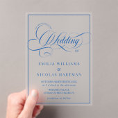 Invitations En Acrylique Mariage Bleu Luxe (In situ (ordinateur de poche))