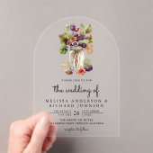 Invitations En Acrylique Mariage Bocal en Figues Violettes Rustique (In situ (ordinateur de poche))