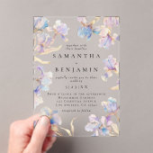 Invitations En Acrylique Mariage Bohème Iris (In situ (ordinateur de poche))