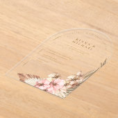 Invitations En Acrylique Mariage Boho Oasis Transparent ID959 (Poser)