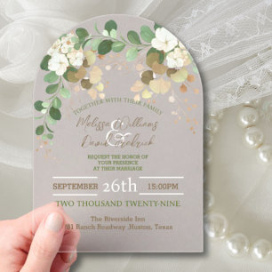 Invitations En Acrylique Mariage Botanique d'Automne Rustique Eucalyptus