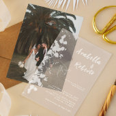 Invitations En Acrylique Mariage botanique romantique blanc Eucalyptus