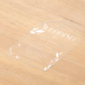 Invitations En Acrylique Mariage botanique simple (Poser)