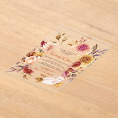 Invitations En Acrylique Mariage champêtre d'automne Tombez amoureux Fête d (Poser)