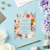 Invitations En Acrylique Mariage champêtre d'automne Tombez amoureux Fête d (Insitu (Mariage))