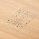 Invitations En Acrylique Mariage champêtre sauvage rustique boho (Poser)