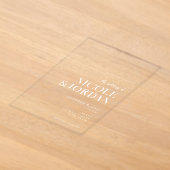 Invitations En Acrylique Mariage Chic Simple Moderne (Poser)