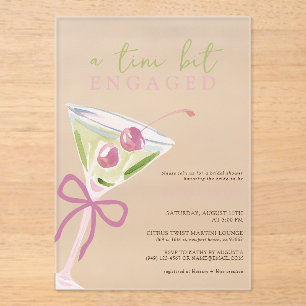 Invitations En Acrylique Mariage Chic Tini Bit Engagé Enterrement de Vie de