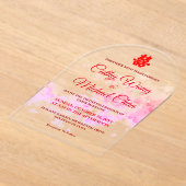 Invitations En Acrylique Mariage chinois moderne (Poser)