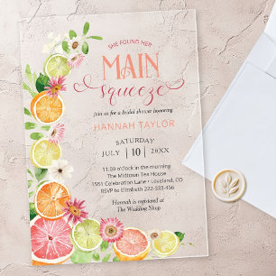 Invitations En Acrylique Mariage Citron Estival : L'invitation de Rêve pour